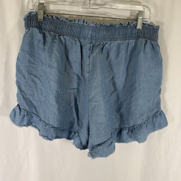 Aerie Shorts Women's Large Blue Lyocell Ligthweight 2" Inseam No Pockets - Picture 8 of 10